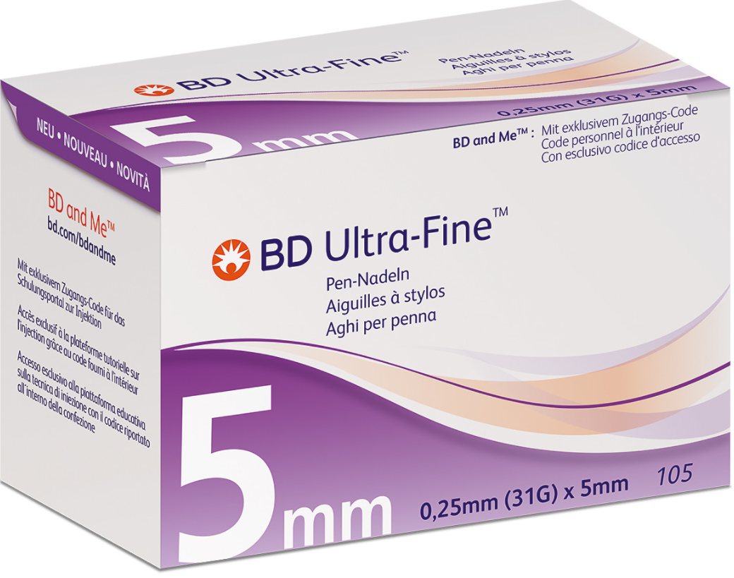 Ultra-Fine-5-mm BD Ultra-Fine  / Pen-Nadel