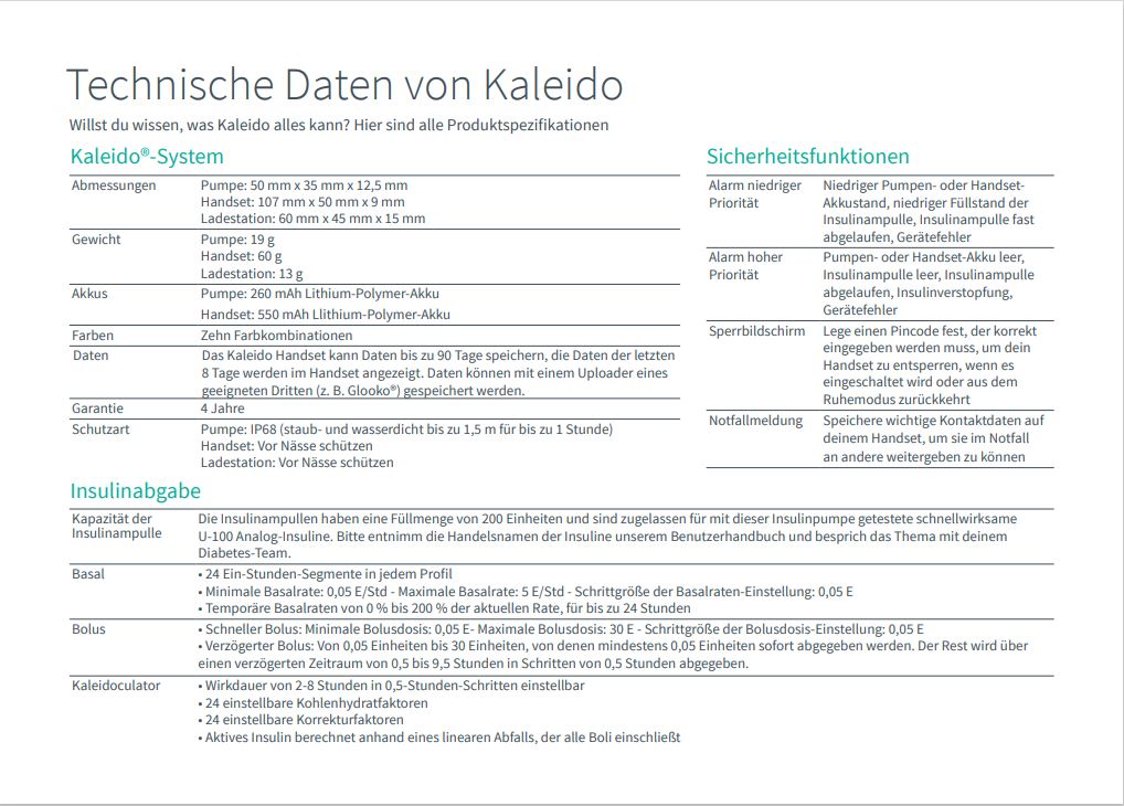 Kaleido Starter Kit DE mit DBLG1 mg/dl