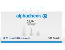 Alpha-6-mm alphacheck soft / Pen-Nadeln